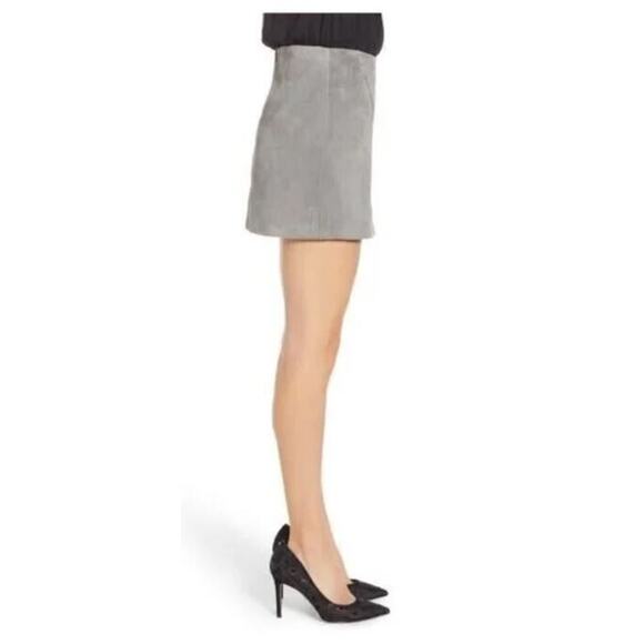 BlankNYC Women's Lace-Up Suede Miniskirt in Grey Size 27 MSRP $98 - Picture 2 of 7